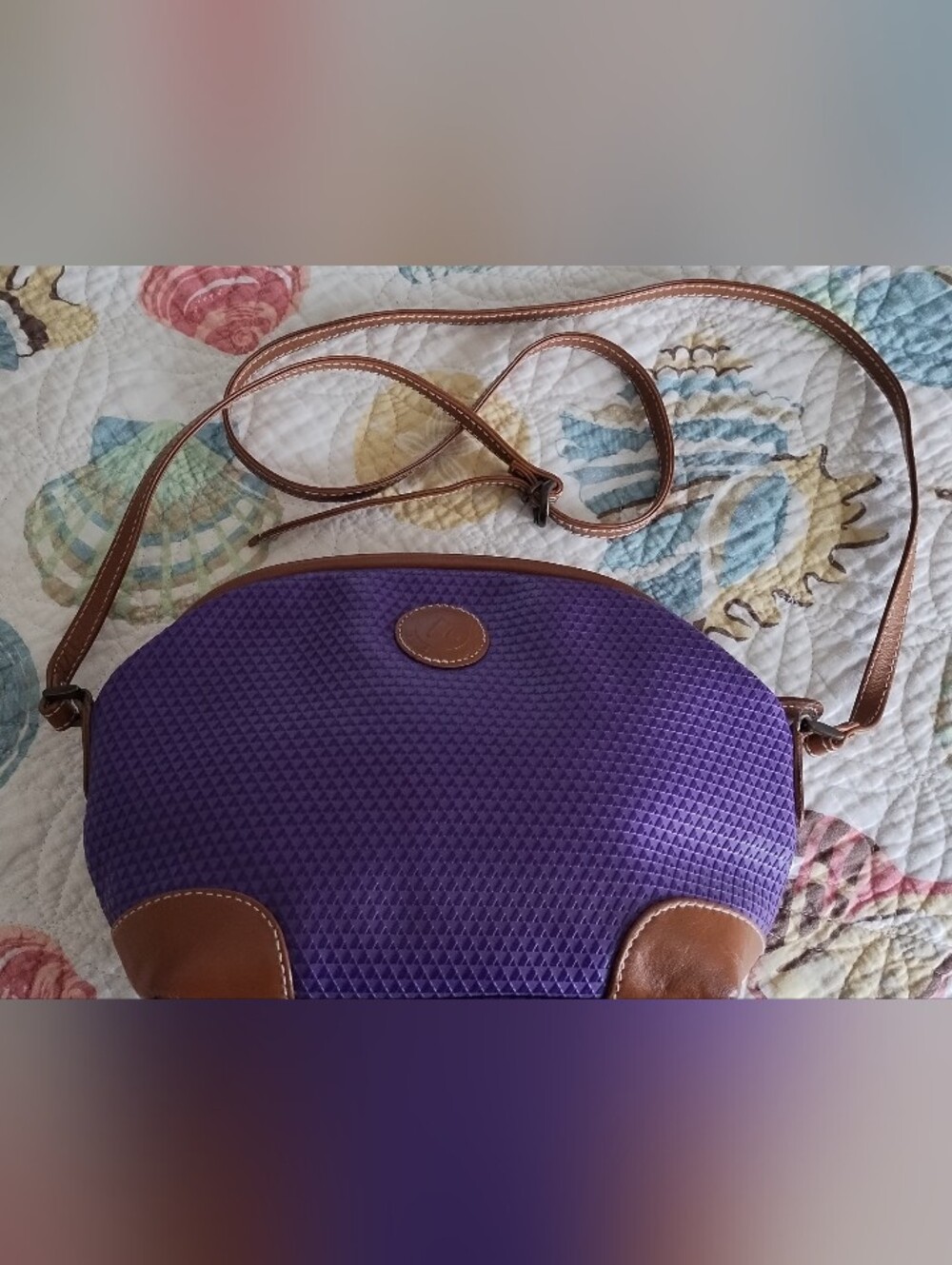 Purple vintage Liz Claiborne Dome Crossbody Bag